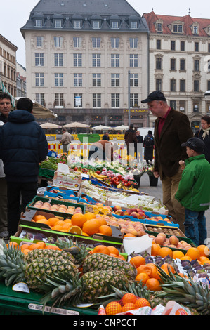 Marktplatz Leipzig, Deutschland. Stockfoto