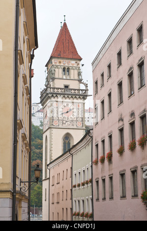 Architekturgebäude in Passau, Deutschland. Stockfoto