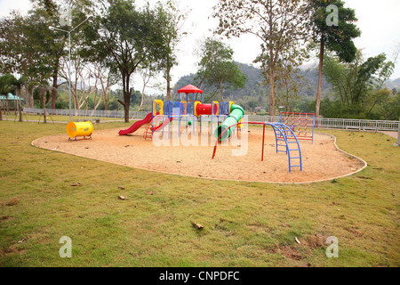 Spielplatz ohne Kinder Stockfoto