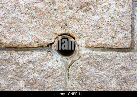 Grunge Brick Wand Regen Rohr Stockfoto