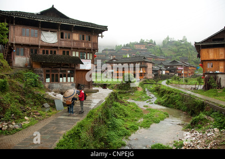 Da Zhai, Longsheng County Stockfoto