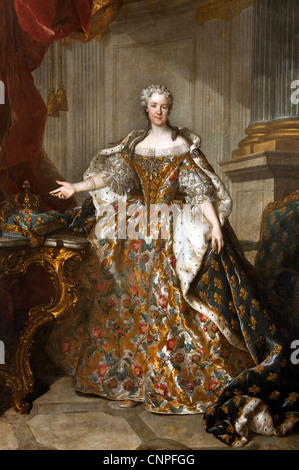 Königin MARIE Leszczinska 1703-68 Frau des Königs Louis XV von Frankreich--von Louis TOCQUE, Louis 1696-1772 Französisch Stockfoto