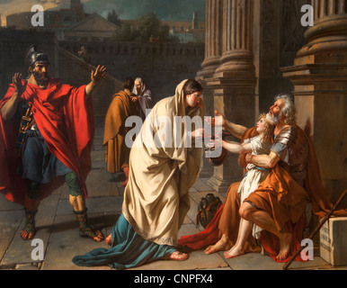 Bélisaire Demandant l'Aumône - Belisar betteln 1748 von Jacques-Louis DAVID 1748-1825 Frankreich Französisch Stockfoto