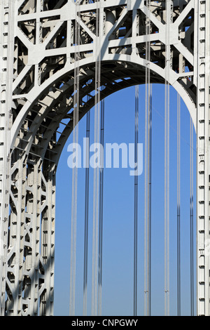George-Washington-Brücke aus Fort Lee historischen Park, Fort Lee, New Jersey, USA Stockfoto