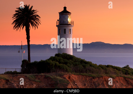 Foto von PT. Vincente Leuchtturm an der kalifornischen Küste, Los Angeles und Umgebung, Palos Verdes, Vereinigte Staaten Stockfoto