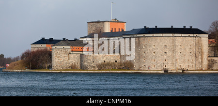 Eine Burg oder Festung Vaxholm, des Archipels, in der Nähe von Vaxholm, Schweden. Stockfoto