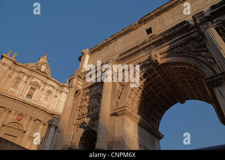 Bogen des Septimius Severus, Forum Romanum Stockfoto