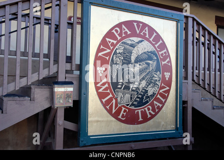 Napa Wine Train Ausflug in Napa Valley, Kalifornien Stockfoto