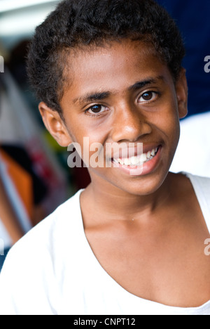 Mädchen in Sigatoka, Fidschi Stockfoto