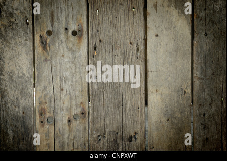 alte hölzerne Hintergrund mit senkrechten Bretter Stockfoto