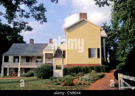 Außenseite der Asche Rasen-Hochland, Heimat des US-Präsidenten James Monroe in der Nähe von Monticello, Charlottesville, VA Stockfoto