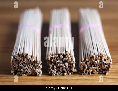 Buchweizen-Soba-Nudeln Stockfoto