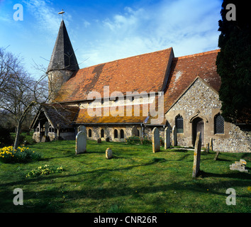 Kirche des Hl. Johannes der Evangelist, Piddinghoe, East Sussex Stockfoto