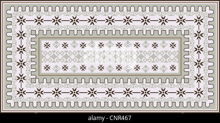 Stilvolle ornamentalen Teppichdesign Stockfoto