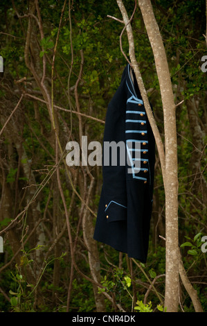 Bürgerkrieg Union Uniformen an Bäumen hängen Stockfoto