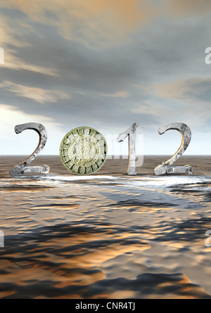 Aztekische Kalender stattdessen Null im Jahr 2012 Stockfoto