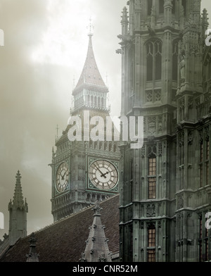 England, Big Ben und Parlamentsgebäude Stockfoto