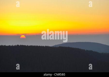 Sonnenuntergang, Feldberg, Schwarzwald, Baden-Württemberg, Deutschland Stockfoto