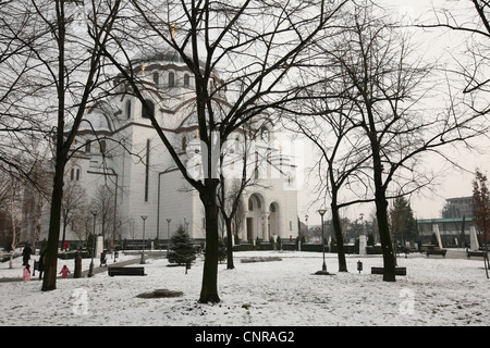 Kathedrale des Heiligen Sava auf Vracar Plateau in Belgrad, Serbien. Stockfoto