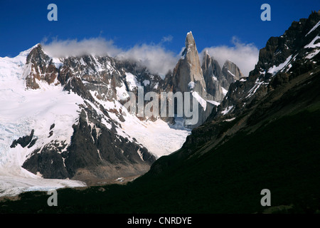 Cerro Torre 3102 m, Argentinien, Patagonien, der Nationalpark Los Glaciares Stockfoto