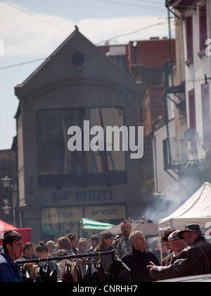 Einem anstrengenden Tag auf dem Markt Stockfoto