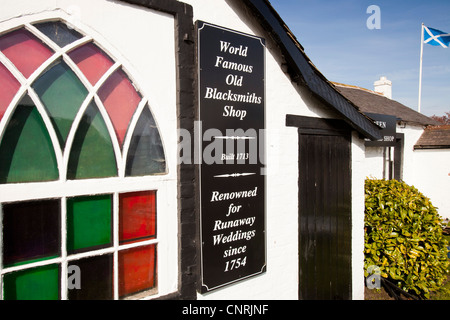 Die Welt berühmten Gretna Green Schmiede Shop, Dumfires und Galloway, Schottland, Großbritannien. Stockfoto