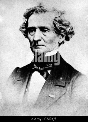 Berlioz, Hector Louis, 11.12.1803 - 8.3.1869, französischer Komponist, Porträt, Druck nach Fotografie von Karl Reutlinger, 1864, Stockfoto