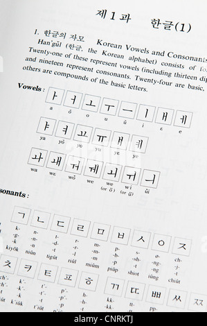 Lehrbuch für gewusst wie: lesen und Schreiben von Koreanisch für Ausländer Stockfoto
