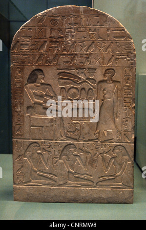 Ägypten. Stele des Benutzers. 12. Dynastie. Reich der Mitte. Stockfoto