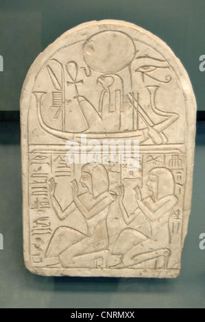 Stele von Wennekhu. 19. Dynastie. Neuen Reiches. Kalkstein. Wahrscheinlich von Deir el-Medina. Stockfoto