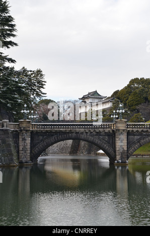 Nijūbashi Brücke in den kaiserlichen Palast, Tokyo, Japan Stockfoto