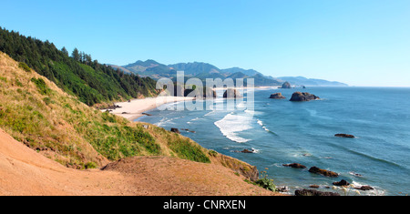 Oregon Küste Panorama in der Nähe von Cannon Beach oder. Stockfoto