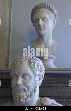 Kaiser Augustus. Römische Marmorbüste in den Kapitolinischen Museen in Rom, Italien. Stockfoto