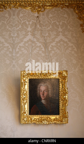 Porträt des Kaisers Peter II. von Russland in den Katharinenpalast in Tsarskoye Selo bei Sankt Petersburg, Russland. Stockfoto