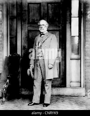 Digital restaurierten Vektor Foto von General Robert E. Lee stehend. Stockfoto