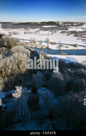 Ruhrgebiet im Winter, Hattingen, Ruhrgebiet, Nordrhein-Westfalen, Deutschland Stockfoto