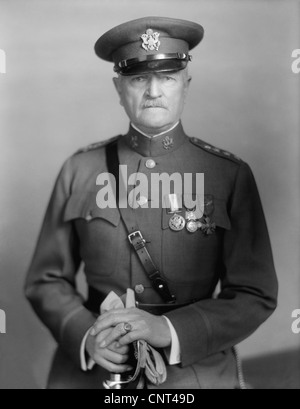 Vintage Weltkrieg Foto von General John J. Pershing. Stockfoto