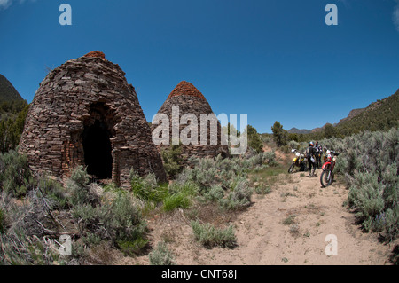 Kohle Ofen Nevada Bergbau Kohle Ofen Ofen alte Kammer Glutstein Stockfoto