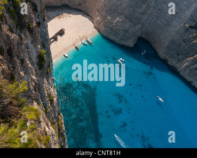 Shipwreck Bay gesehen von Klippe Stockfoto