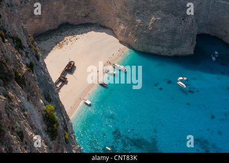 Shipwreck Bay gesehen von Klippe Stockfoto