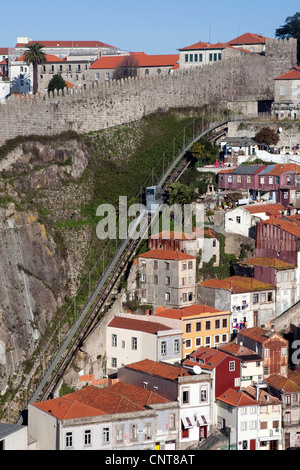 Standseilbahn Dos Guindais, Porto, Portugal Stockfoto