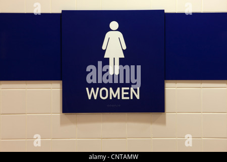 Frauen Toilette Schild Stockfoto