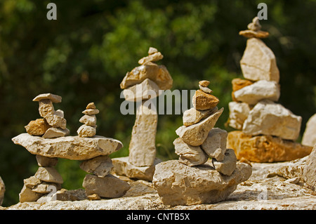 wenig Steintürme als Land Noten, Frankreich, Provence, Verdonschlucht Stockfoto