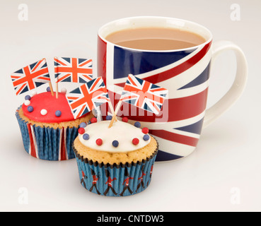 BRITISCHEN TEE UND MUFFINS Stockfoto