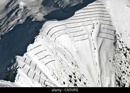 Lawinenschutz am Berg Nebelhorn, Deutschland, Bayern, Allgäu Stockfoto