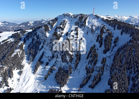 Gruenten im Winter, Blick von Nord-Nord-West, Deutschland, Bayern, Allgäu Stockfoto