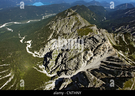 Schoettelkarspitze und Walchensee (Walchensee), Deutschland, Bayern Stockfoto