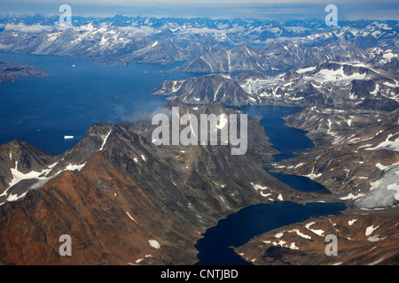 Küstenlandschaft von Grönland, Grönland, Ammassalik, Angmagssalik, Ostgroenland, Tunu, Kulusuk, Kap Dan Stockfoto