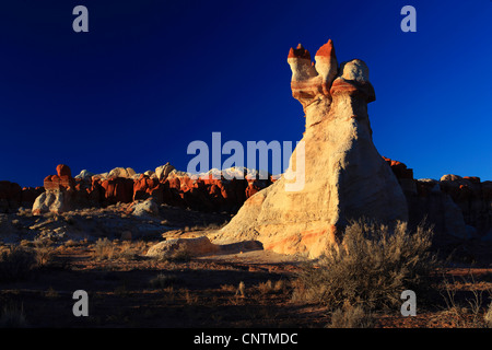 Blue Canyon, roten und weißen Kalkstein am Abend Licht, USA, Arizona Stockfoto