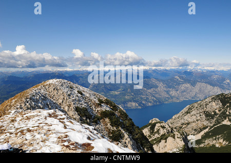 Blick vom Monte Baldo, Gardasee, Italien Stockfoto